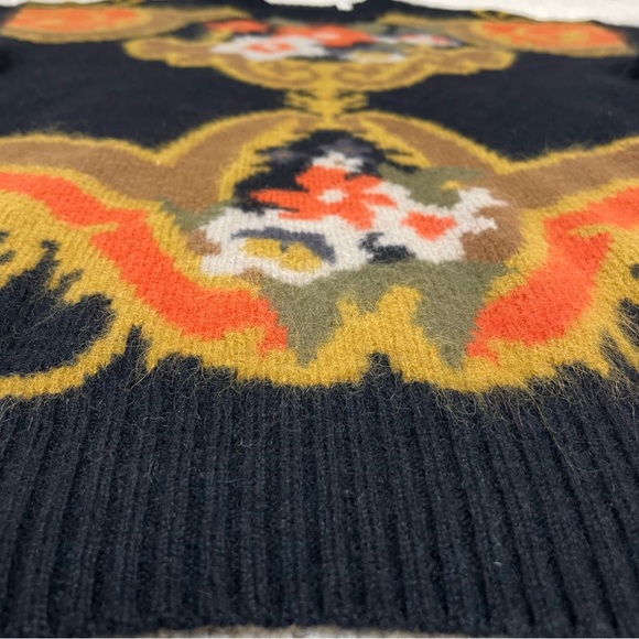 Vintage Mondi Wool Angora Blend Floral Filigree Design Crewneck Sweater - Picture 11 of 15